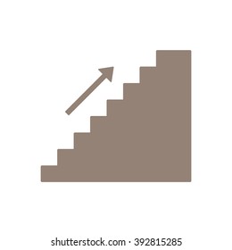 stairs  icon,  isolated. Flat  design.