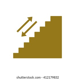 Stairs  icon,  isolated. Flat  design.