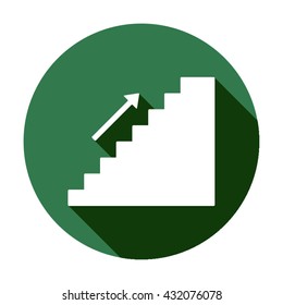 Stairs  icon,  isolated. Flat  design.