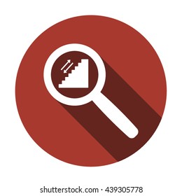 Stairs  icon,  isolated. Flat  design.