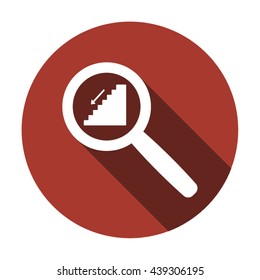 Stairs  icon,  isolated. Flat  design.