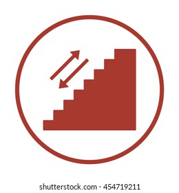 Stairs    icon,  isolated. Flat  design.