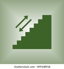 Stairs    icon,  isolated. Flat  design.