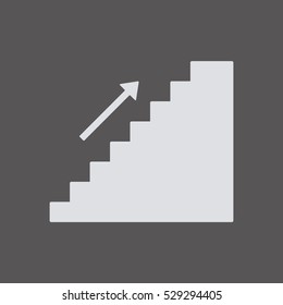 Stairs  icon,  isolated. Flat  design.