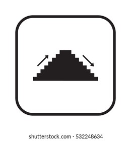 Stairs   icon,  isolated. Flat  design.