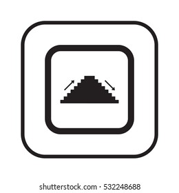Stairs   icon,  isolated. Flat  design.