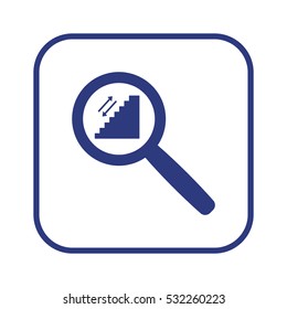 Stairs   icon, isolated. Flat  design. 