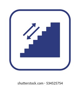 Stairs  icon,  isolated. Flat  design.