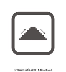 Stairs   icon,  isolated. Flat  design.
