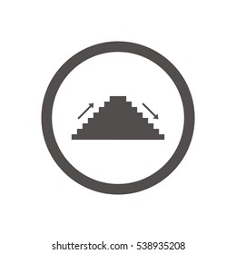 Stairs   icon,  isolated. Flat  design.