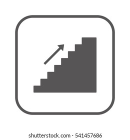 Stairs  icon,  isolated. Flat  design.