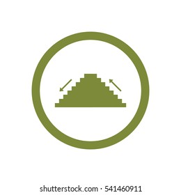Stairs   icon,  isolated. Flat  design.
