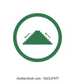 Stairs   icon,  isolated. Flat  design.