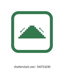 Stairs   icon,  isolated. Flat  design.