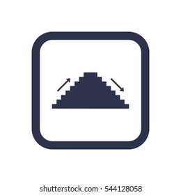 Stairs   icon,  isolated. Flat  design.