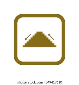 Stairs   icon,  isolated. Flat  design.