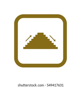 Stairs   icon,  isolated. Flat  design.