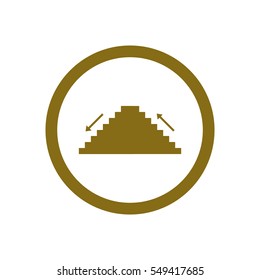 Stairs   icon,  isolated. Flat  design.