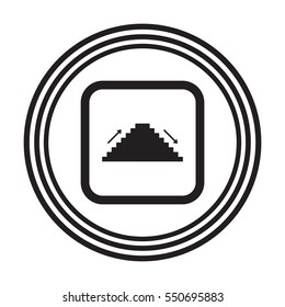 Stairs   icon,  isolated. Flat  design.