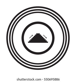 Stairs   icon,  isolated. Flat  design.