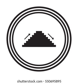 Stairs   icon,  isolated. Flat  design.