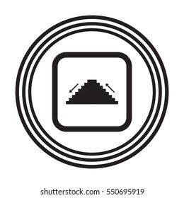 Stairs   icon,  isolated. Flat  design.