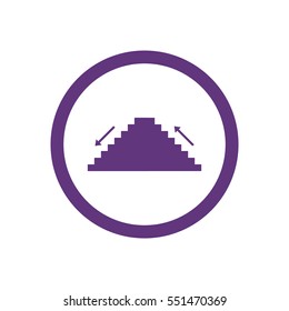 Stairs   icon,  isolated. Flat  design.