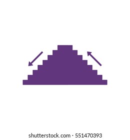 Stairs   icon,  isolated. Flat  design.