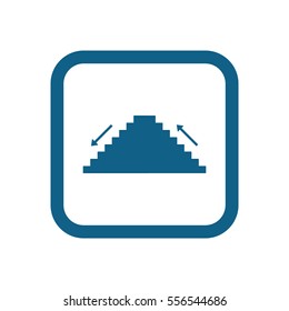Stairs   icon,  isolated. Flat  design.