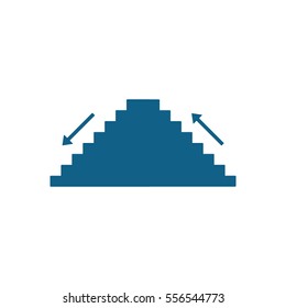 Stairs   icon,  isolated. Flat  design.
