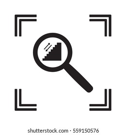 Stairs   icon, isolated. Flat  design. 