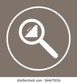 Stairs   icon, isolated. Flat  design. 