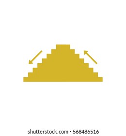 Stairs   icon,  isolated. Flat  design.