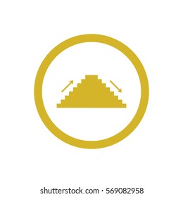 Stairs   icon,  isolated. Flat  design.