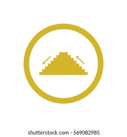Stairs   icon,  isolated. Flat  design.