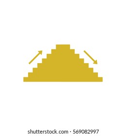 Stairs   icon,  isolated. Flat  design.