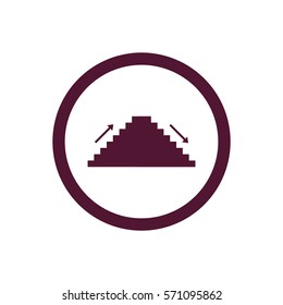 Stairs   icon,  isolated. Flat  design.