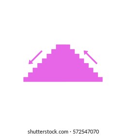 Stairs   icon,  isolated. Flat  design.