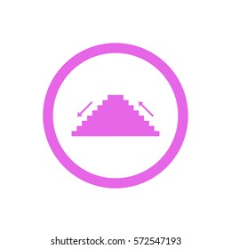 Stairs   icon,  isolated. Flat  design.