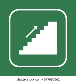 Stairs  icon,  isolated. Flat  design.