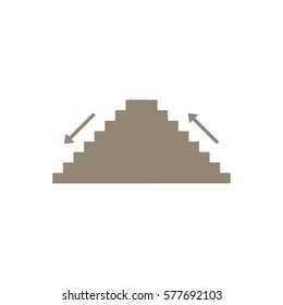 Stairs   icon,  isolated. Flat  design.