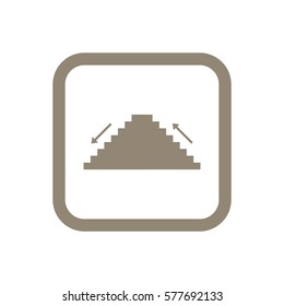 Stairs   icon,  isolated. Flat  design.