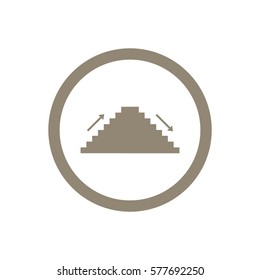 Stairs   icon,  isolated. Flat  design.