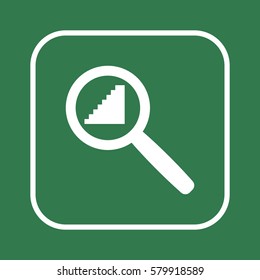 Stairs   icon, isolated. Flat  design. 