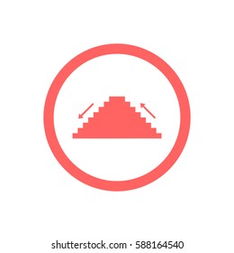 Stairs   icon,  isolated. Flat  design.
