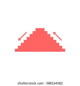 Stairs   icon,  isolated. Flat  design.