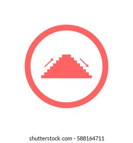 Stairs   icon,  isolated. Flat  design.