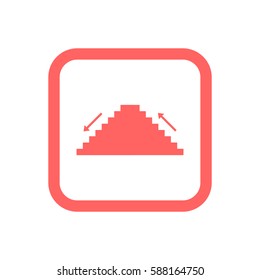 Stairs   icon,  isolated. Flat  design.