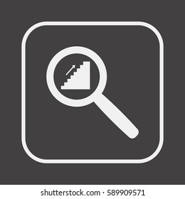 Stairs   icon, isolated. Flat  design. 