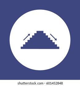 Stairs   icon,  isolated. Flat  design.